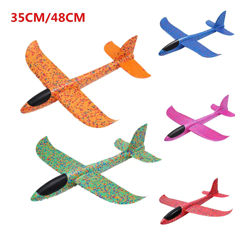 Avião planador multicolor